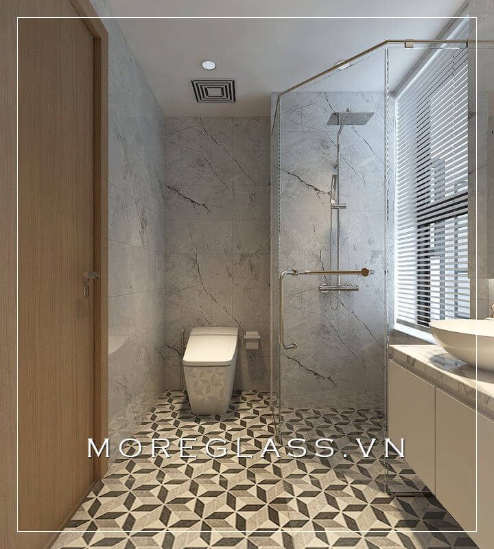 thiết kế phòng tắm kính đẹp